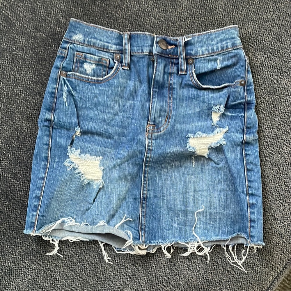Aeropostale 00 Blue Denim High Rise Skirt